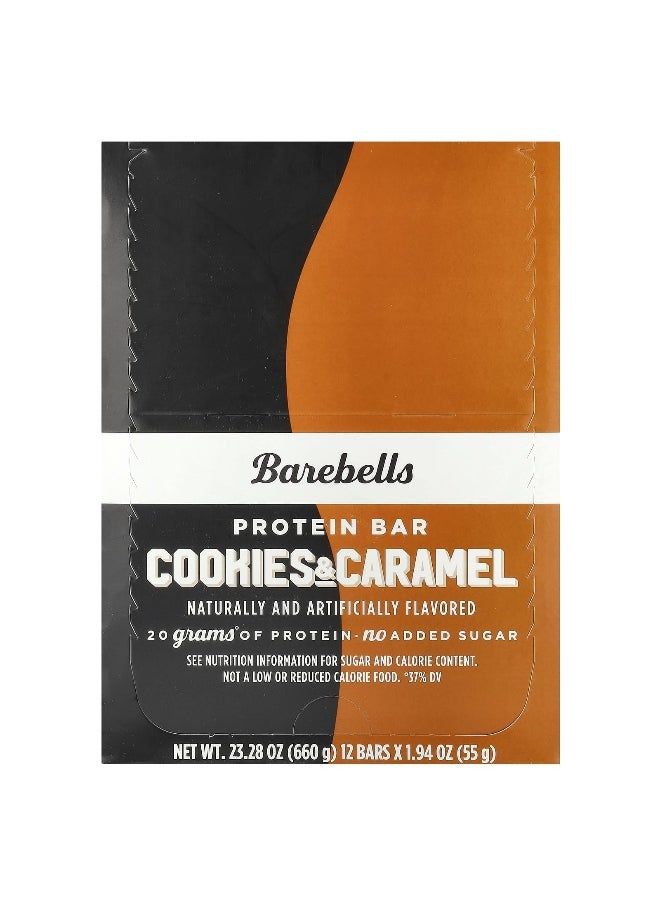 Barebells, Protein Bar, Cookies & Caramel, 12 Bars, 1.94 oz (55 g) Each