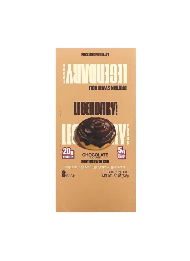 Protein Sweet Roll Chocolate 8 Pack 2.4 oz 67 g Each