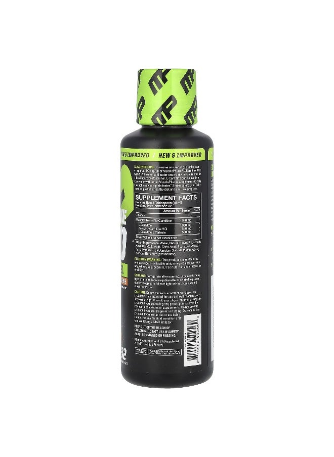 MusclePharm, L-Carnitine 3000, Peach Nectarine, 3,000 mg, 16 fl oz (480 ml)