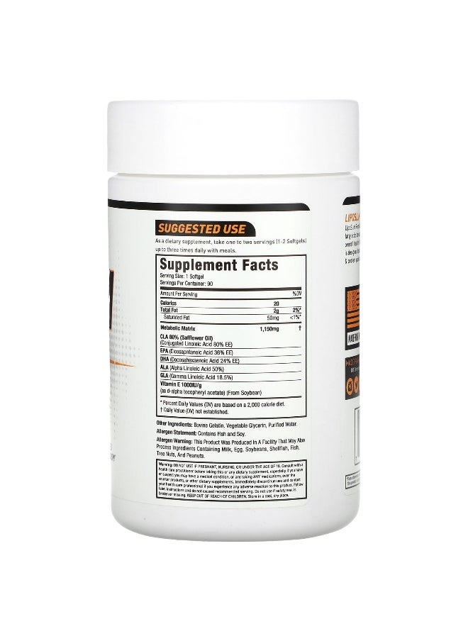 MuscleSport, Liposlim Revolution, 90 Softgels