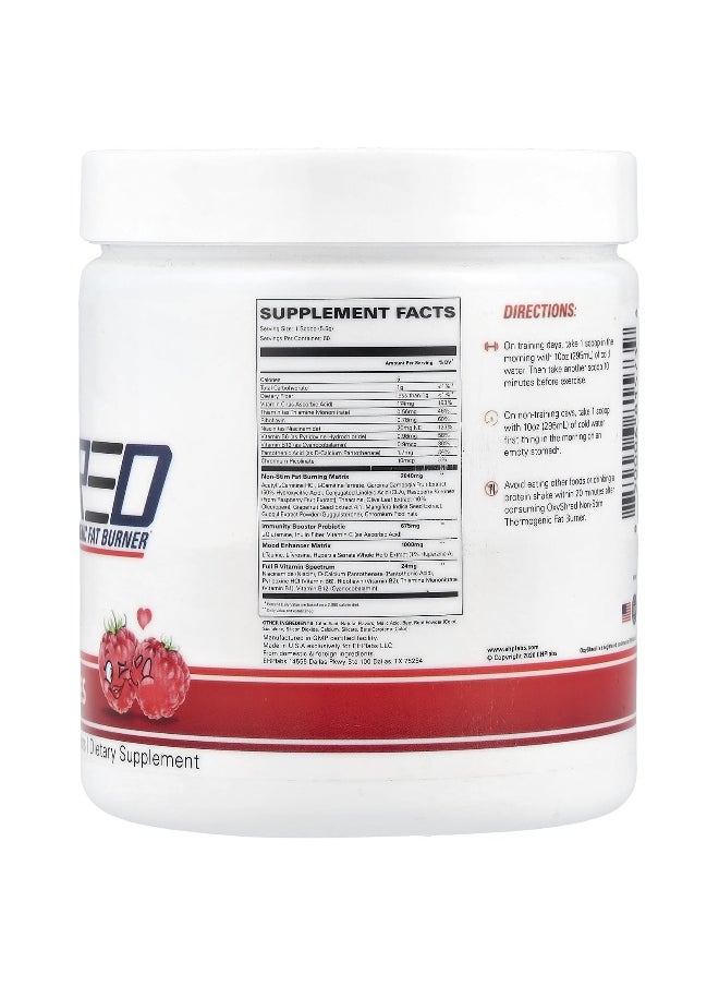EHPlabs, OxyShred Non-Stim, Thermogenic Fat Burner, Raspberry Kisses, 11.9 oz (337 g)