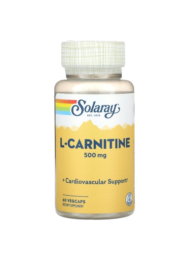 Solaray, L-Carnitine, 500 mg, 60 Vegcaps