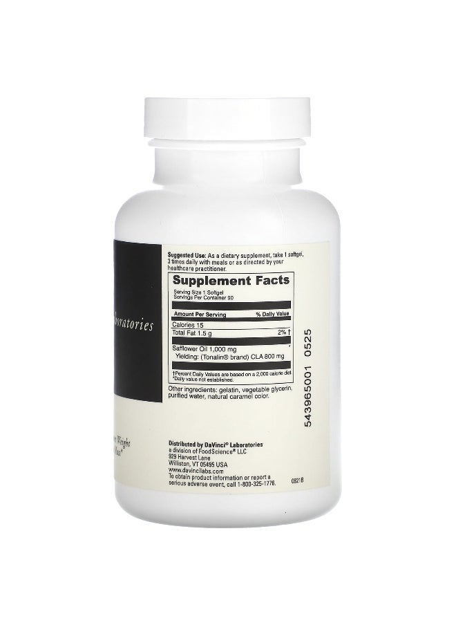 DaVinci Laboratories, Tonalin - CLA, 90 Softgels