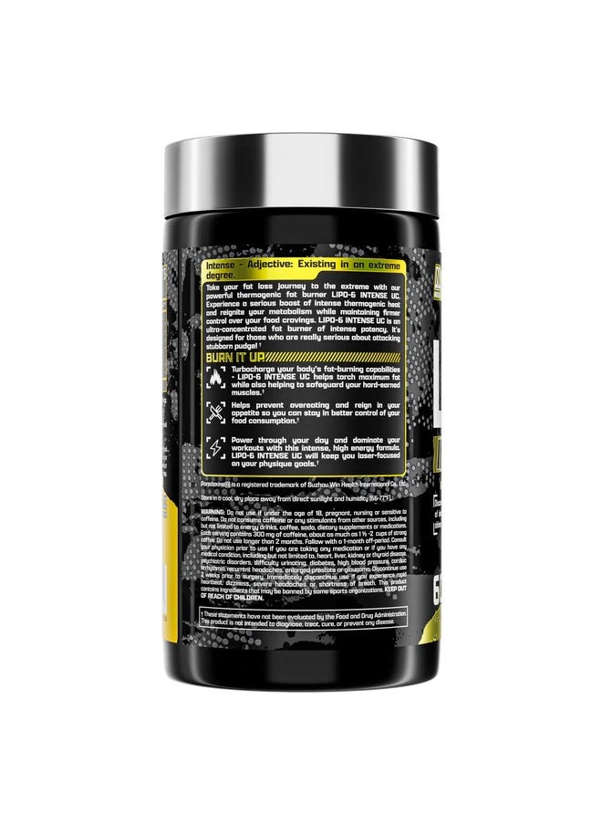 Nutrex, Lipo 6 Intense, Thermogenics Fat Burner, 60 Caps, 60 Servings