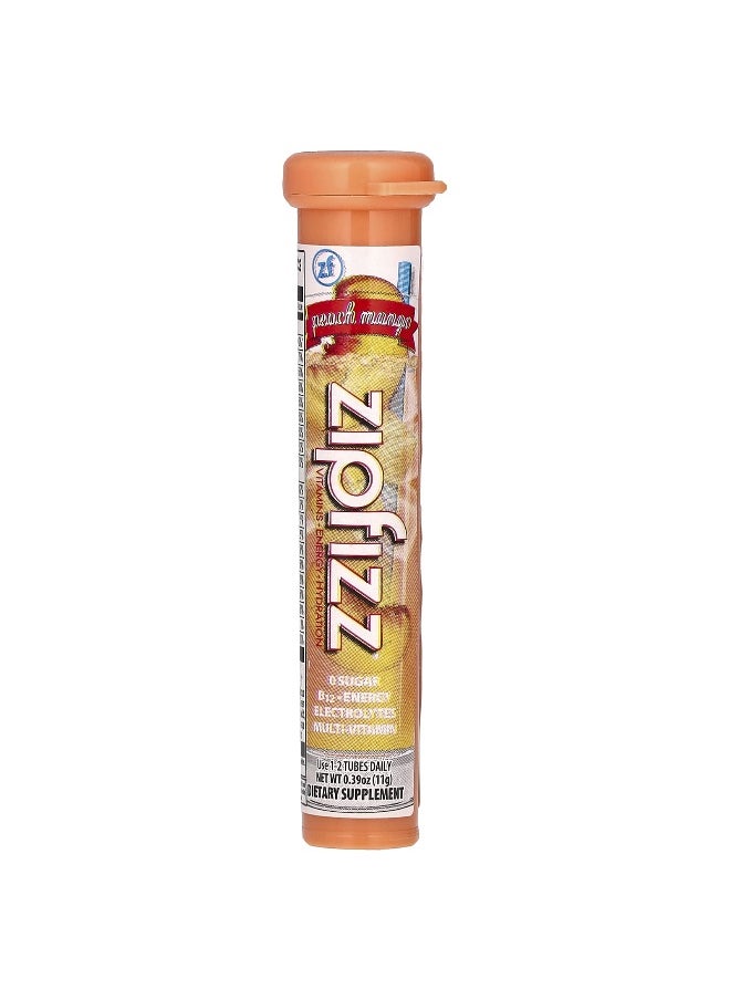 Zipfizz, Energy Drink Mix, Peach Mango, 20 Tubes, 0.39 oz (11 g) Each