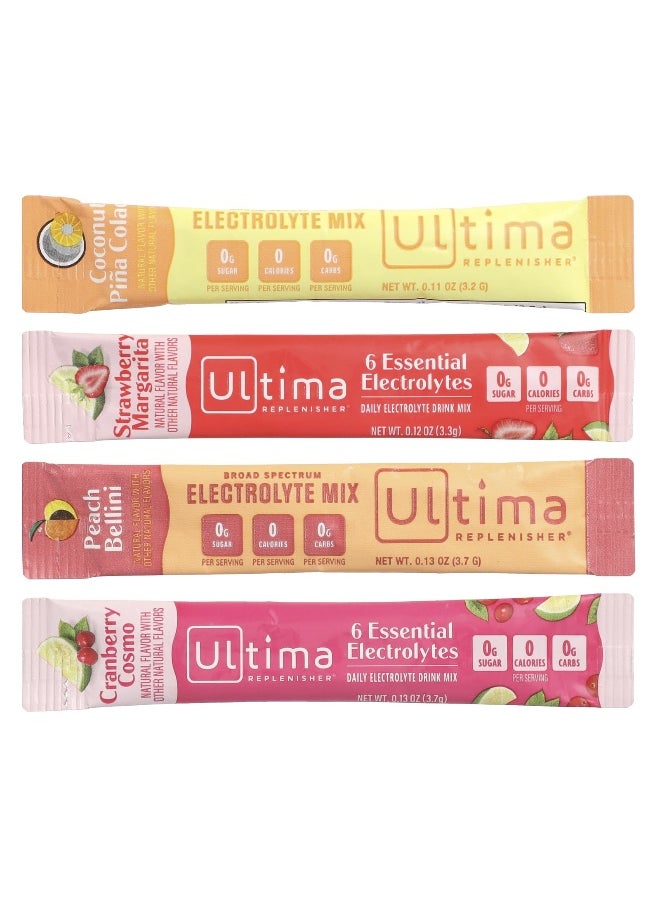 Ultima Replenisher, 6 Essential Electrolytes, Daily Electrolyte Drink Mix, Mocktini Variety Pack, 16 Stickpacks, 2 oz (56 g)