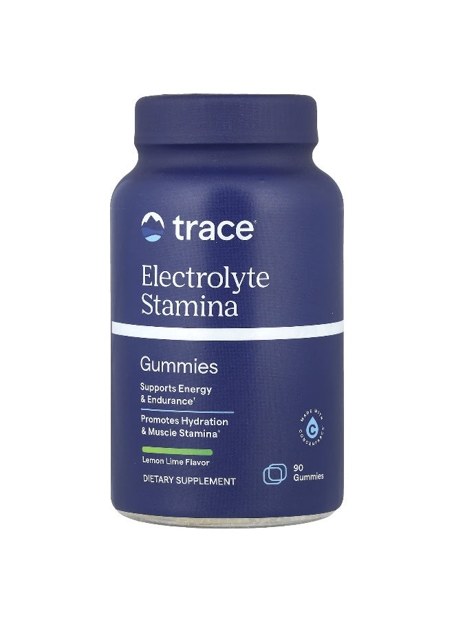 Trace, Electrolyte Stamina Gummies, Lemon Lime, 90 Gummies