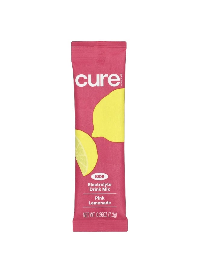 Cure Hydration, Kids, Electrolyte Drink Mix, Pink Lemonade, 6 Packets, 0.26 oz (7.3 g) Each
