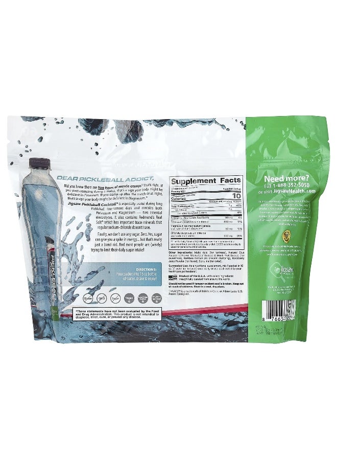 Jigsaw Health, Pickleball Cocktail®, Sugar-Free Electrolyte Drink Mix, Blue Raspberry, 60 Packets, 5.6 g Each