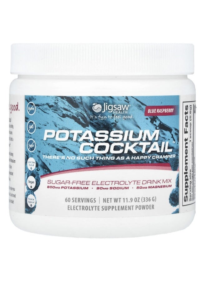 Jigsaw Health, Potassium Cocktail™, Sugar-Free Electrolyte Drink Mix, Blue Raspberry, 11.9 oz (336 g)