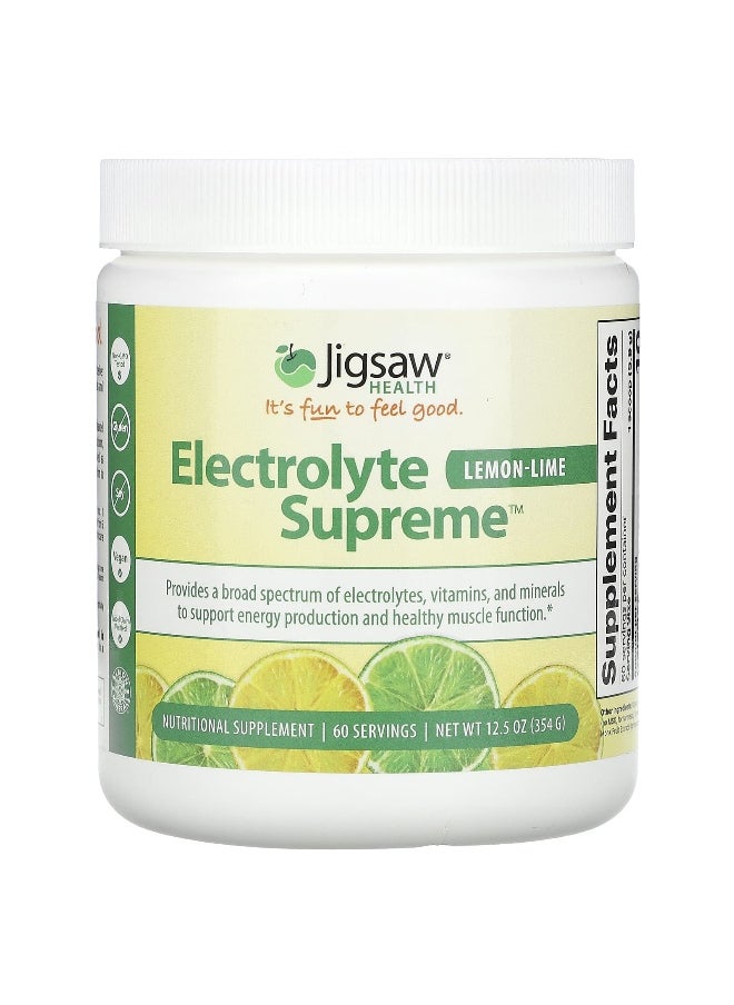 Jigsaw Health, Electrolyte Supreme™, Lemon-Lime, 12.5 oz (354 g)