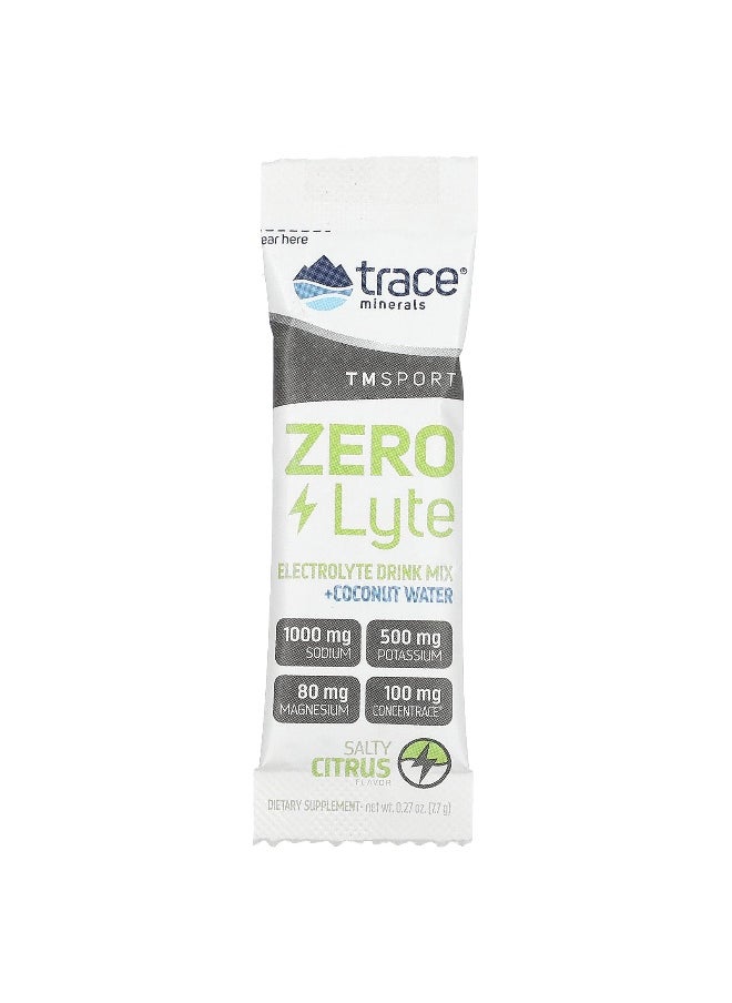 Trace, TM Sport, ZEROLyte, Electrolyte Drink Mix, Salty Citrus, 30 Packets, 0.27 oz (7.7 g) Each