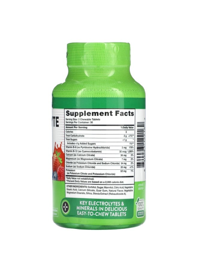 Nature's Truth, Electrolyte Hydration + B Vitamins Chewables, Natural Berry, 60 Chewable Tablets