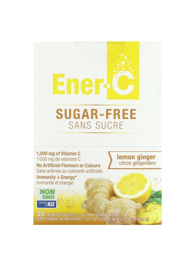 Ener-C, Vitamin C Drink Mix, Sugar Free, Lemon Ginger, 1,000 mg, 30 Packets
