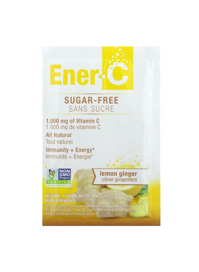 Ener-C, Vitamin C Drink Mix, Sugar Free, Lemon Ginger, 1,000 mg, 30 Packets