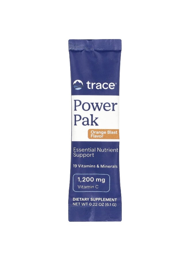 Trace, Power Pak, Orange Blast, 30 Stick Packets, 0.22 oz (6.1 g) Each