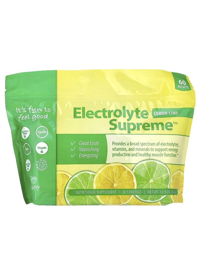 Jigsaw Health, Electrolyte Supreme™, Lemon-Lime, 60 Packets, 5.9 g Each