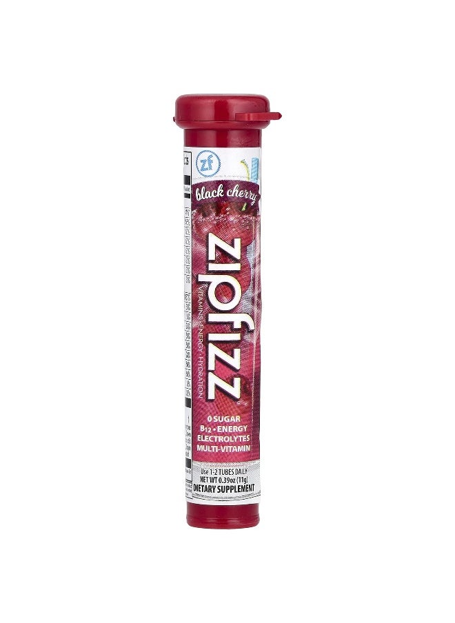 Zipfizz, Energy Drink Mix, Black Cherry, 20 Tubes, 0.39 oz (11 g) Each