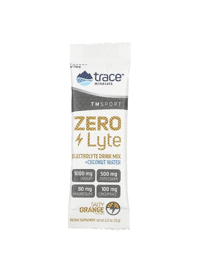 Trace, TM Sport, ZEROLyte, Electrolyte Drink Mix, Salty Orange, 30 Packets, 0.27 oz (7.6 g) Each