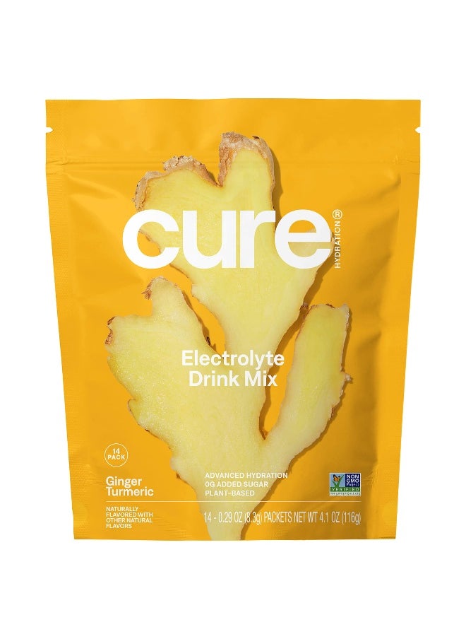 Cure Hydration, Hydrating Electrolyte Mix, Ginger Turmeric, 14 Packets, 0.29 oz (8.3 g) Each