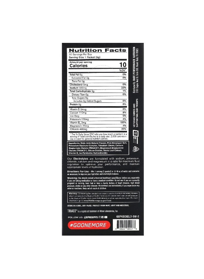 BPN, Electrolytes, Hydration Drink Mix, Salted Watermelon, 30 Packets, 0.21 oz (6 g) Each