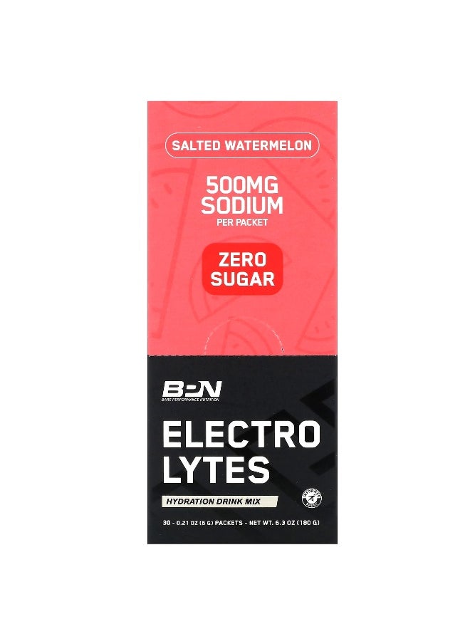 BPN, Electrolytes, Hydration Drink Mix, Salted Watermelon, 30 Packets, 0.21 oz (6 g) Each