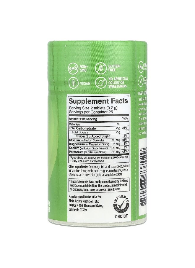 SaltStick, FastChews®, Chewable Electrolytes, Lemon Lime, 50 Chewable Tablets