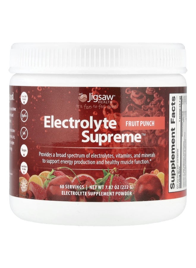Jigsaw Health, Electrolyte Supreme™, Fruit Punch, 7.87 oz (222 g)