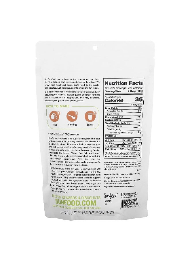 Sunfood, Superfood Hydration Renew, Sour Watermelon, 8 oz (227 g)