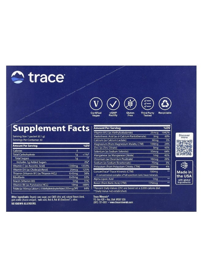 Trace, Power Pak, Lemon Lime, 30 Stick Packets, 0.22 oz (6.1 g) Each