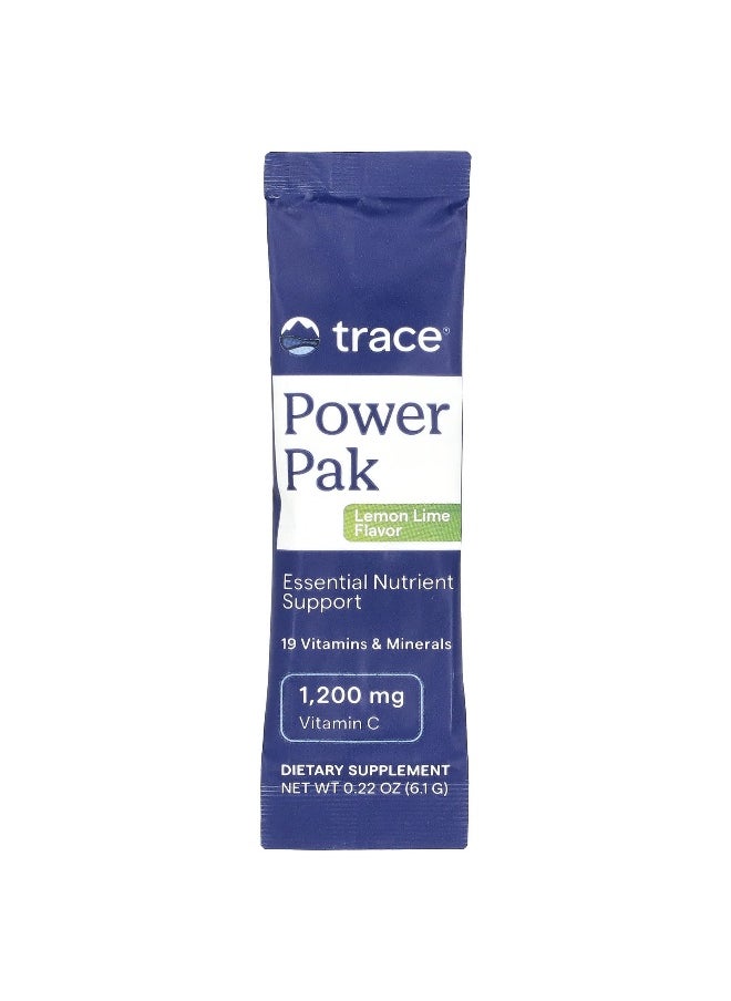 Trace, Power Pak, Lemon Lime, 30 Stick Packets, 0.22 oz (6.1 g) Each