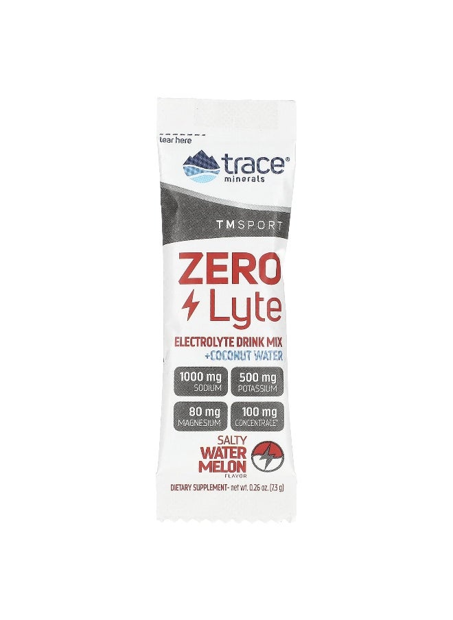 Trace, TM Sport, ZEROLyte, Electrolyte Drink Mix, Salty Watermelon, 30 Packets, 0.27 oz (7.3 g) Each