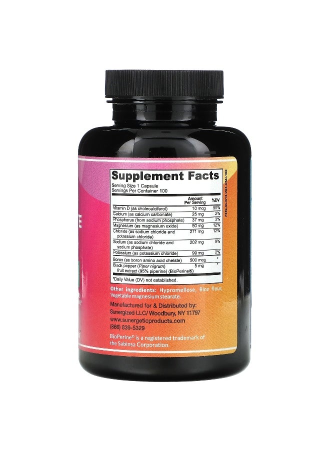 Sunergetic, Premium Electrolyte Formula, 100 Capsules