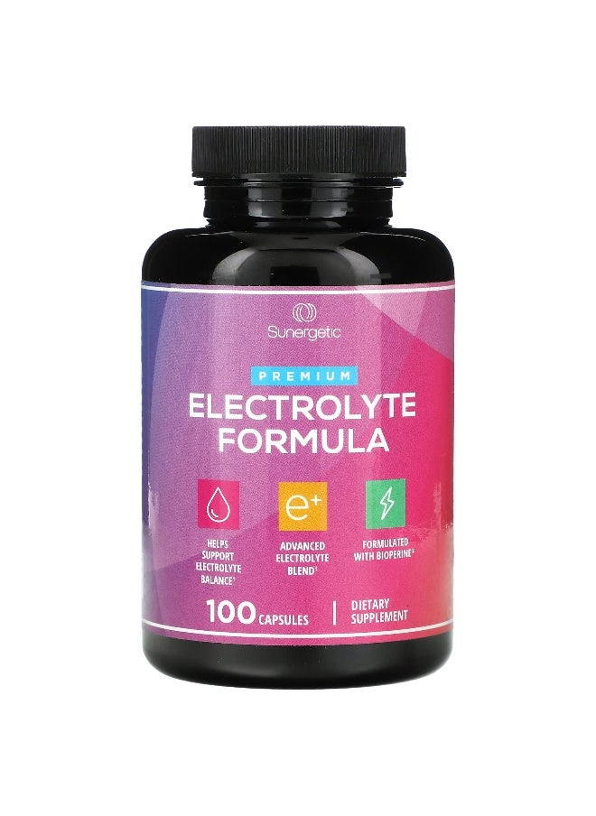 Sunergetic, Premium Electrolyte Formula, 100 Capsules
