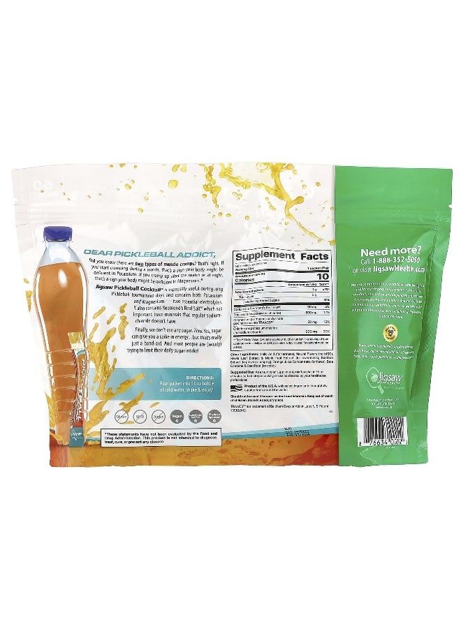 Jigsaw Health, Pickleball Cocktail®, Sugar-Free Electrolyte Drink Mix, Orange, 60 Packets, 5 g Each