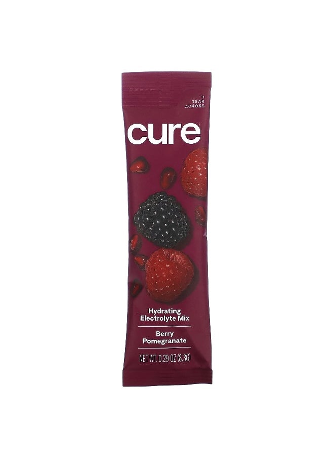 Cure Hydration, Hydrating Electrolyte Mix, Berry Pomegranate, 14 Packets, 0.29 oz (8.3 g) Each