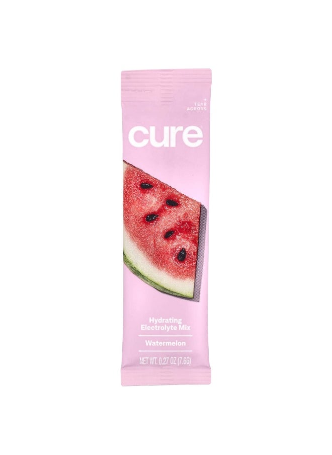 Cure Hydration, Hydrating Electrolyte Mix, Watermelon, 14 Packets, 0.27 oz (7.6 g) Each