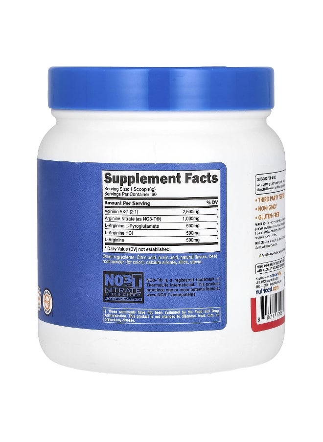 Nutricost, L-Arginine Complex, Fruit Punch, 16.9 oz (474 g)