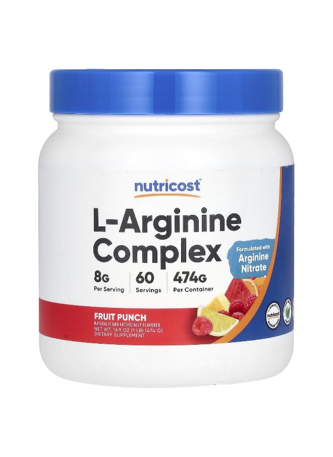 Nutricost, L-Arginine Complex, Fruit Punch, 16.9 oz (474 g)