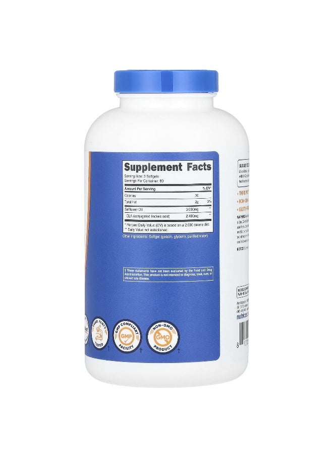 Nutricost, CLA, 2,400 mg, 240 Softgels (800 mg per Softgel)
