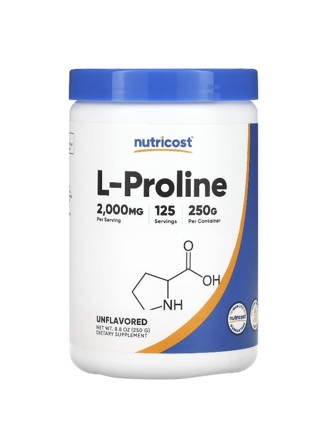 Nutricost, L-Proline, Unflavored, 8.8 oz (250 g)