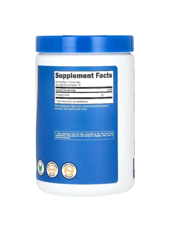 Nutricost, D-Aspartic Acid, Blue Raspberry, 10.7 oz (300 g)