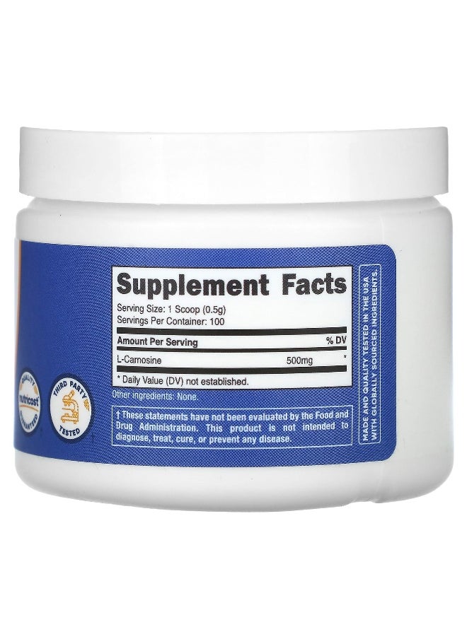 Nutricost, L-Carnosine, Unflavored, 1.8 oz (50 g)