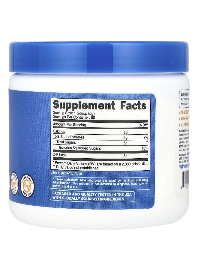 Nutricost, D-Ribose, Unflavored , 8.9 oz (250 g)
