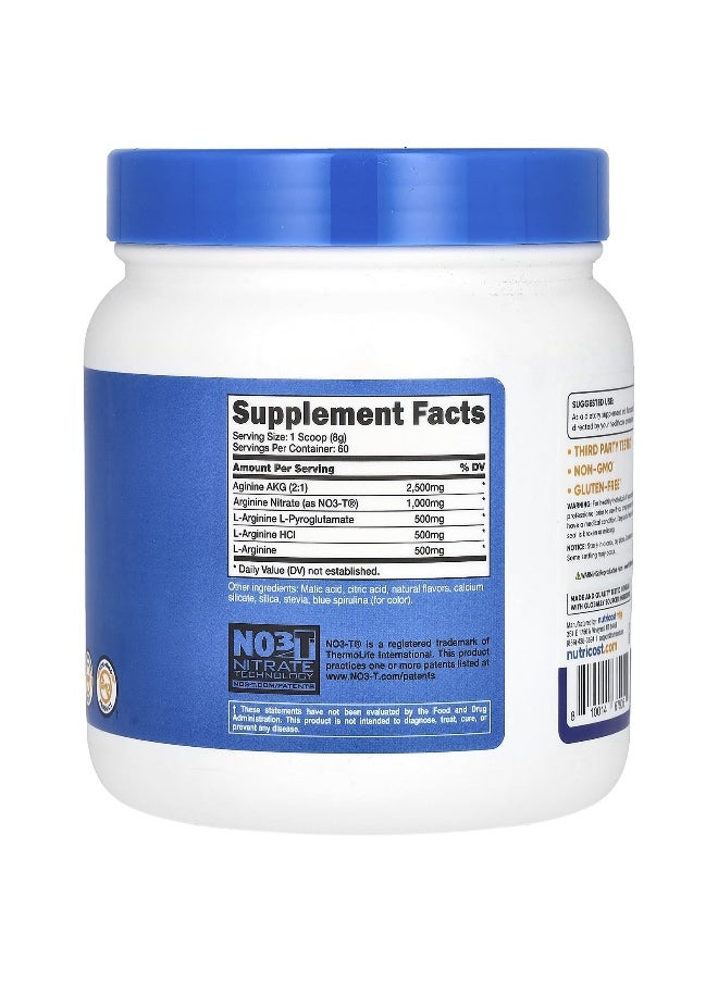Nutricost, L-Arginine Complex, Blue Raspberry, 16.7 oz (468 g)
