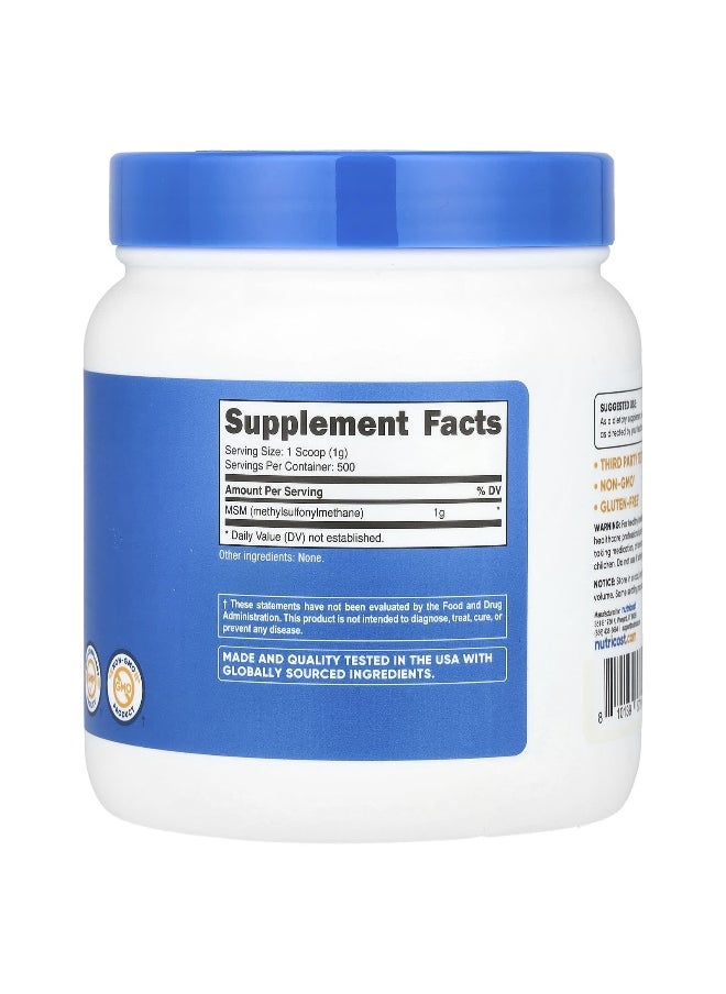 Nutricost, MSM, Unflavored, 17.9 oz (500 g)