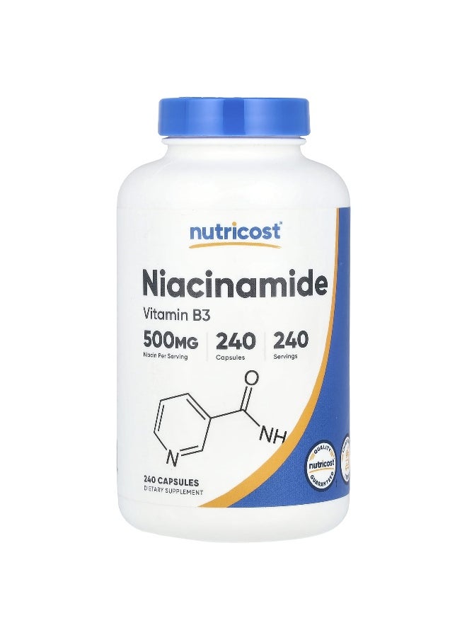 Nutricost, Niacinamide, 500 mg, 240 Capsules