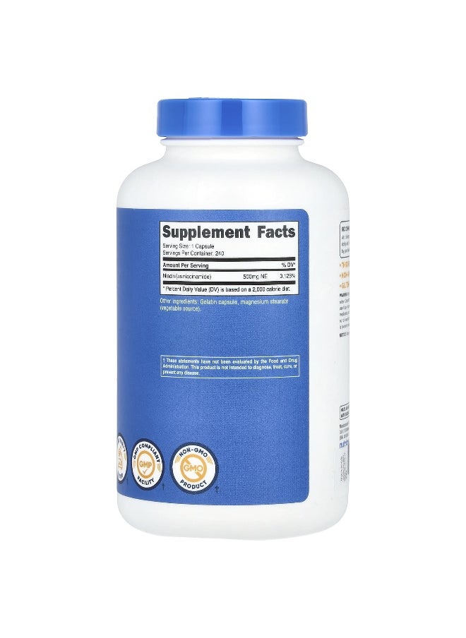 Nutricost, Niacinamide, 500 mg, 240 Capsules