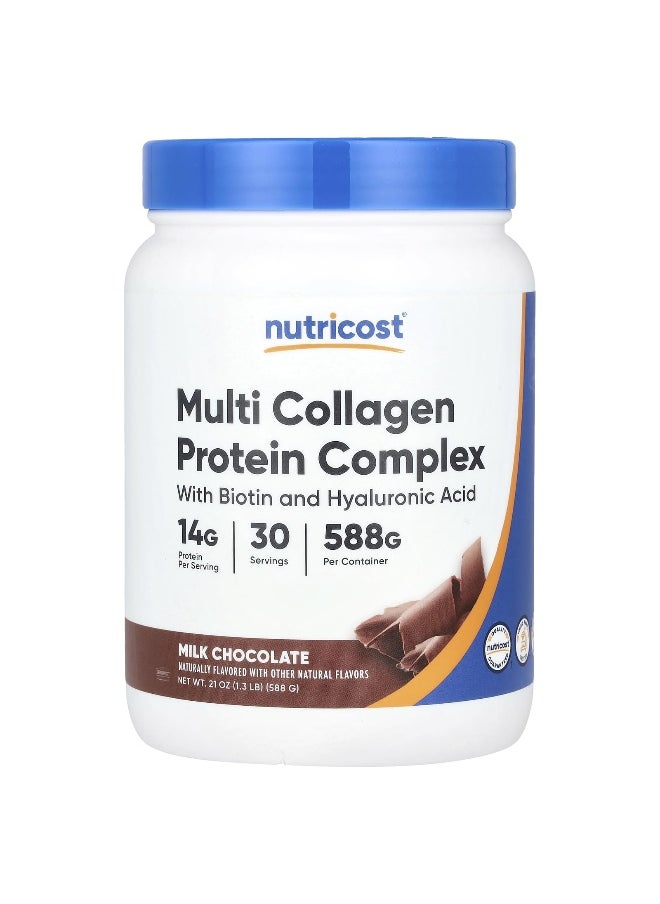 Nutricost, Multi Collagen Protein Complex, Milk Chocolate, 1.3 lb (588 g)