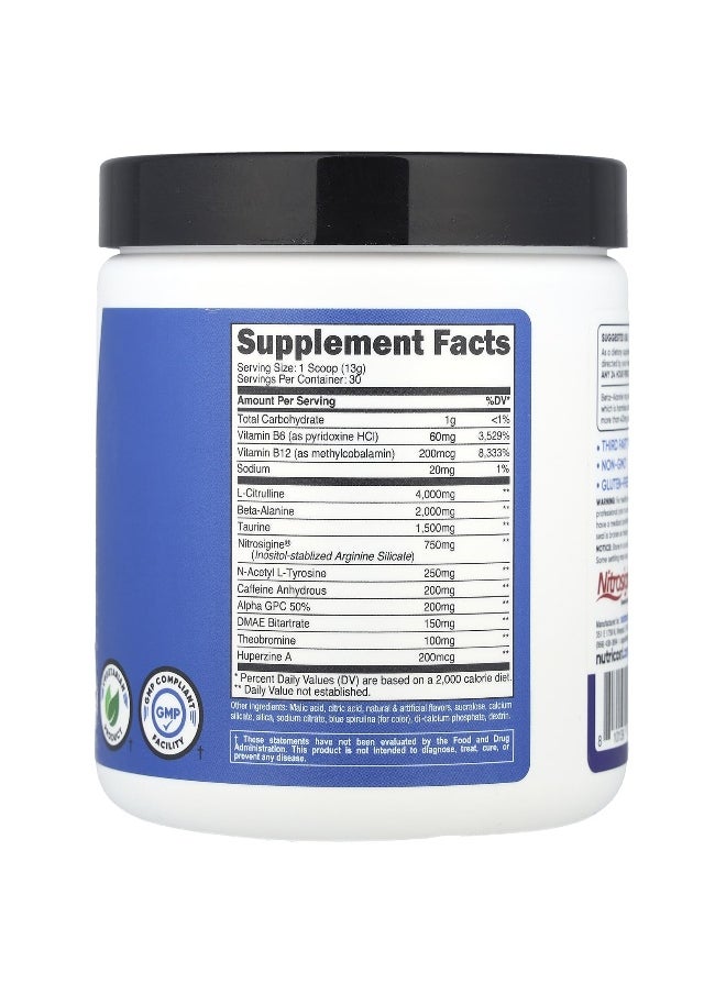 Nutricost, Performance, Pre-Workout Complex, Blue Raspberry, 13.8 oz (387 g)